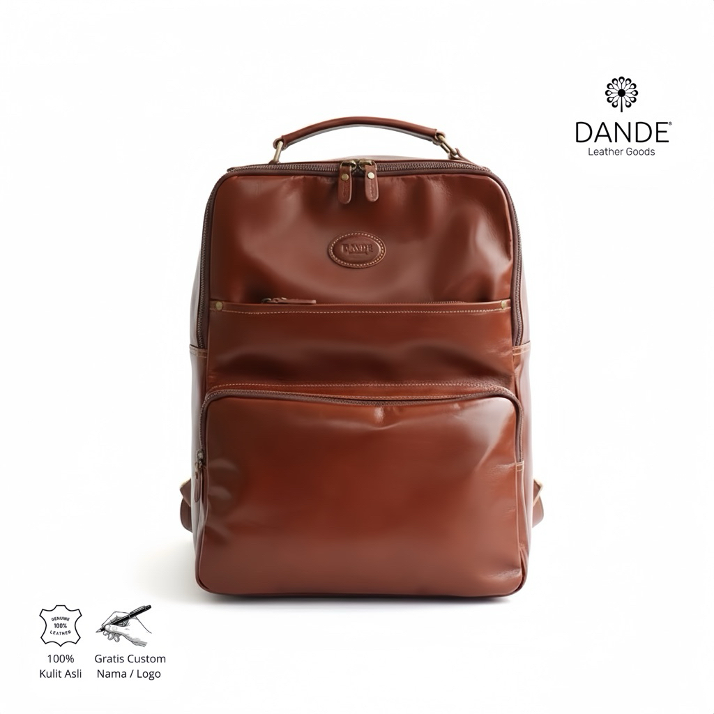 Dande Gazza - TAS PRIA - TAS RANSEL PRIA - TAS KULIT PRIA - TAS RANSEL KULIT ASLI KUALITAS PREMIUM -