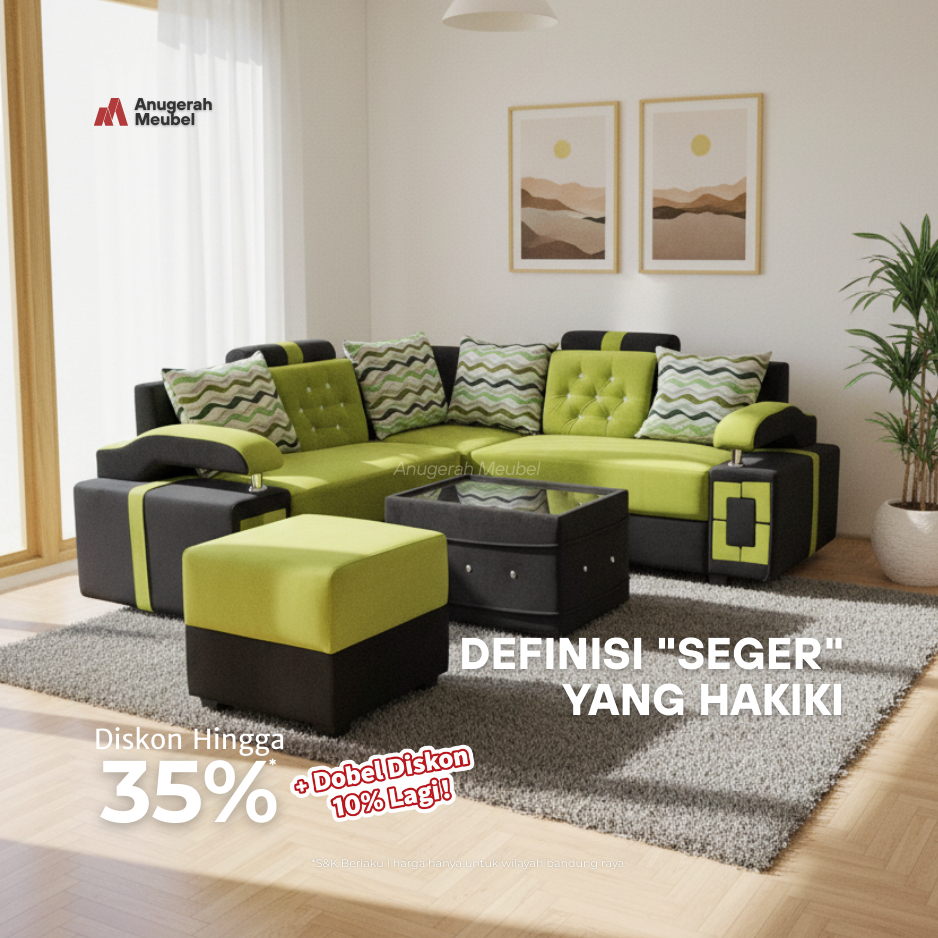 Anugerah Meubel Sofa Minimalis Sudut Sofa Ruang Tamu Sudut Sedona