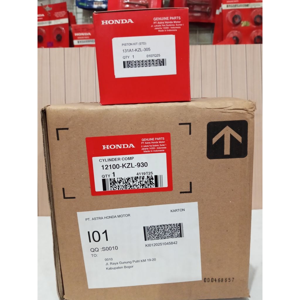 Blok Seher KZL + Piston Kit STD Set KZL Beat Fi stater kasar Spacy Fi stater kasar Scoopy FI stater 