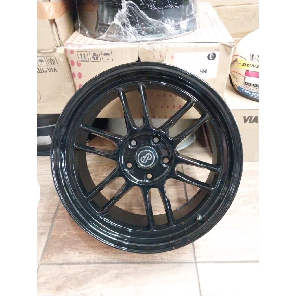 Velg Bekas Enkei Rpf1 Ring 18 Pcd 5x114 lebar 8.5 et 35 Black Glossy