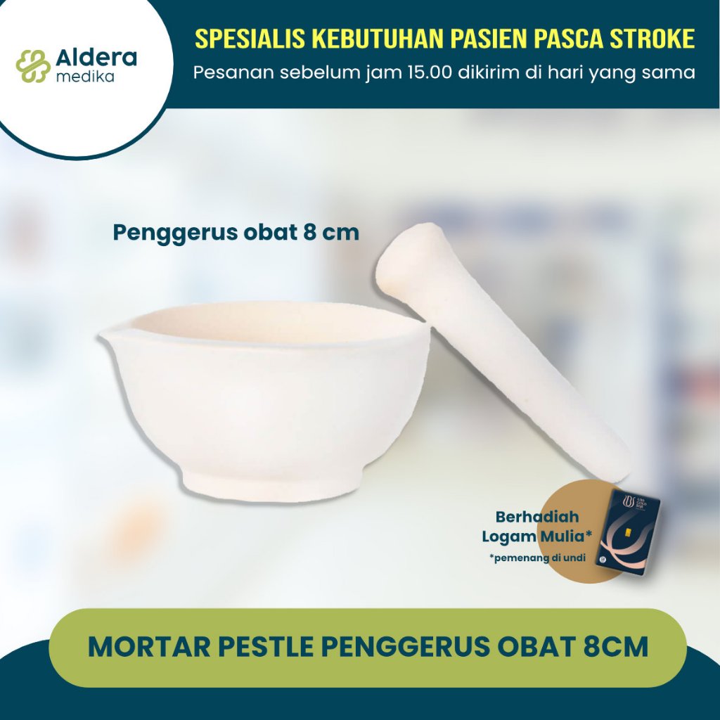 Mortar Stamper Onemed 8cm Mortar 8cm Onemed Mortar Onemed 8cm Lumpang Alu Alat Penumbuk Obat