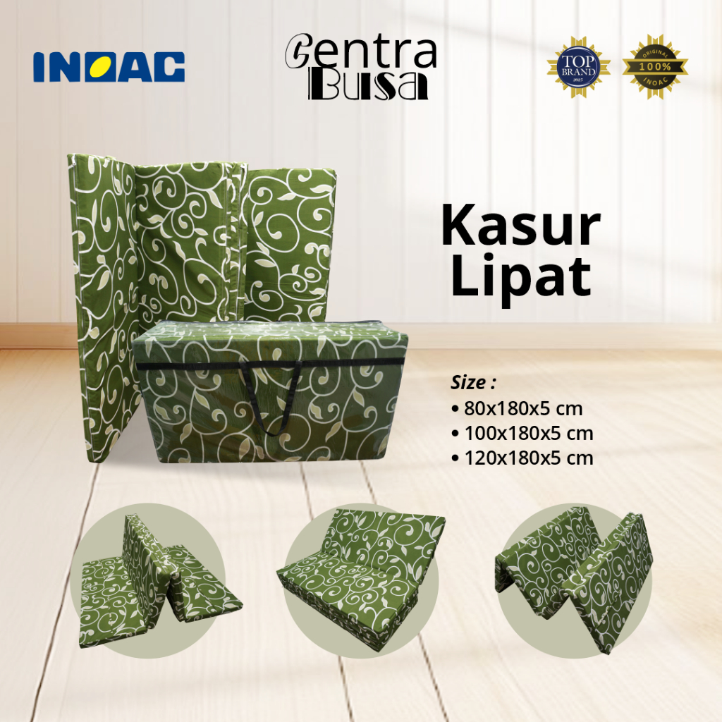 Kasur Lipat Busa INOAC 100x180 Kasur Lantai Travel Bed Premium Kualitas Jepang Centra Busa centra bu