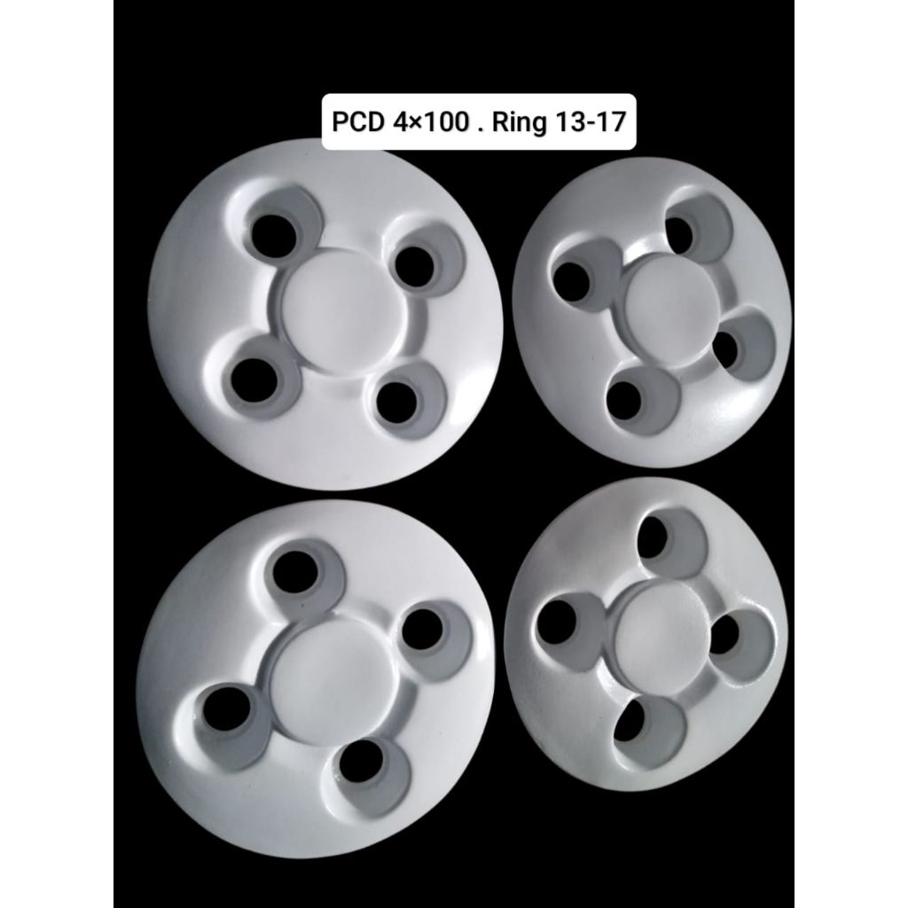 (1 set 4 pcs) dop velg kaleng mobil PCD 4x100. ring 13/14/15/16/17