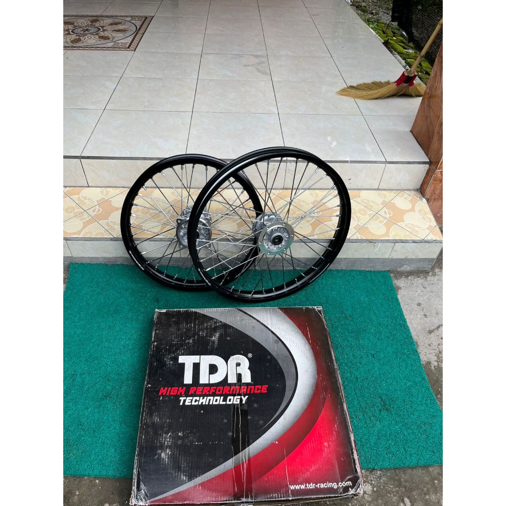 Roda Set Trabas KLX 18/21 Tromol Supercopy Velg TDR Tanpa Ban PNP D-Tracker 150 Series