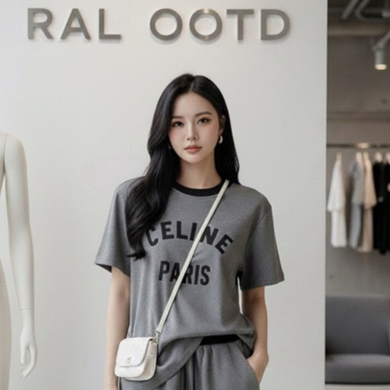 Ral OOTD Set Korea Premium Sporty Embroidery Bahan Stretch