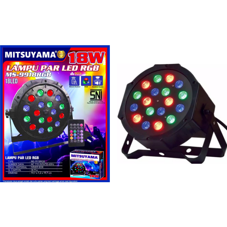 Lampu Par Led Mitsuyama MS-9918RGB