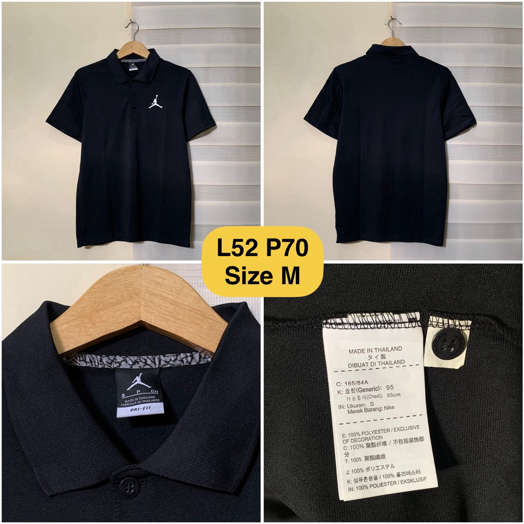 Poloshirt Jordan Hitam Original