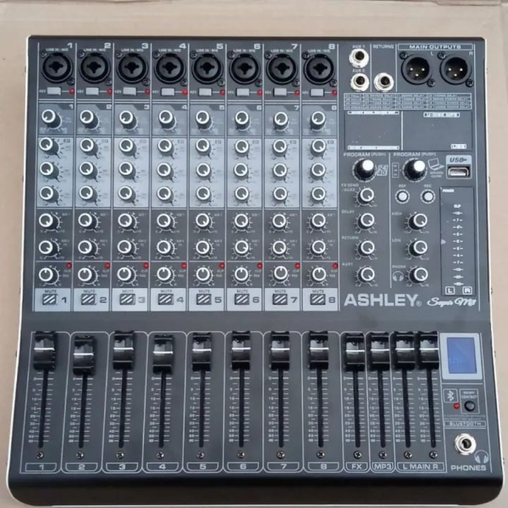 Mixer ASHLEY 8 channel Super M 8 Original - Mixer Audio Ashley Super m8 Garansi Resmi