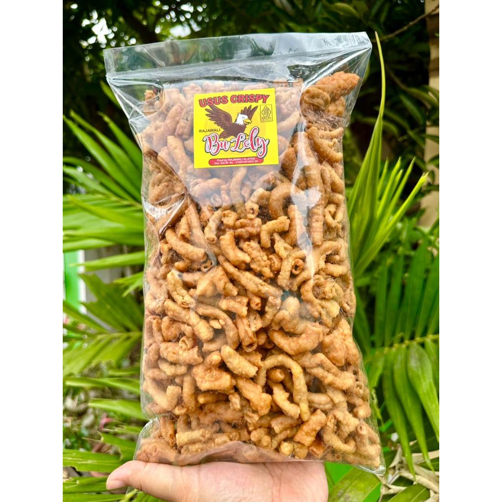 250gr keripik usus super premium Barbeque Rajawali Bu Lely Snack
