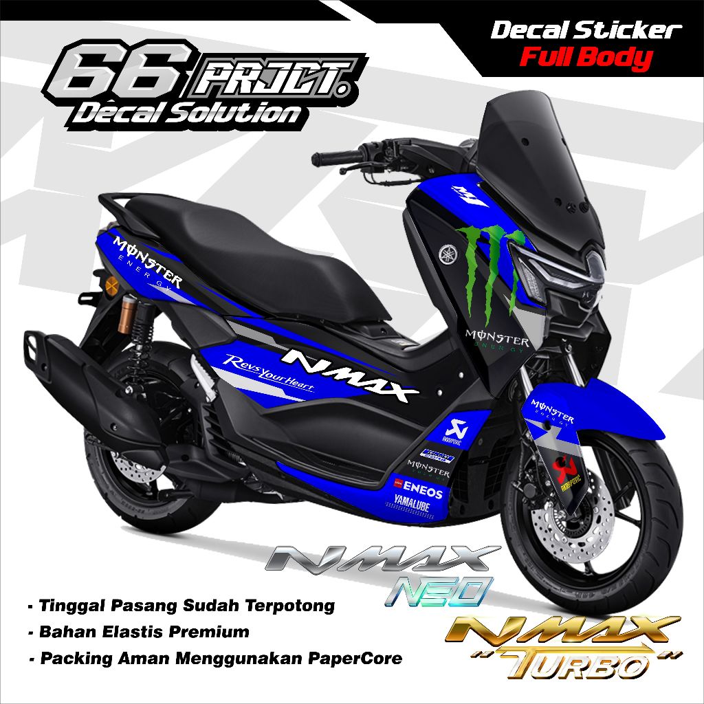 Decal Sticker Nmax Turbo/Neo Full Body Motif Livery Motogp Yamaha Racing Dekal Full Body Nmax Turbo