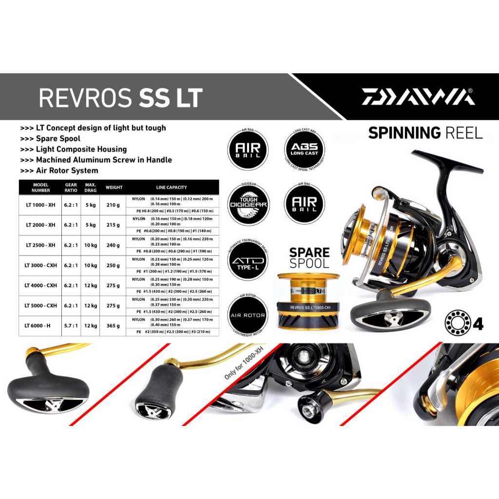 Reel spinning DAIWA REVROS SS LT SPARE SPOOL | DAIWA REVROS SS LT 2500XH-3000CXH