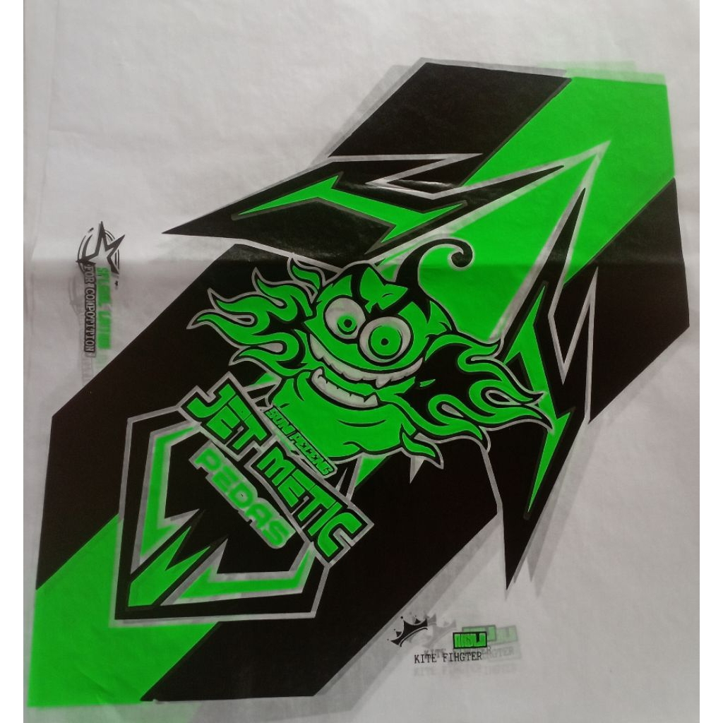 kertas layangan sukhoi sablon 2 warna