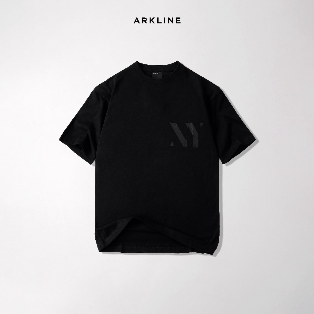 kaos pria original 100% Arkline NY T-Shirt SS Obsidian Black