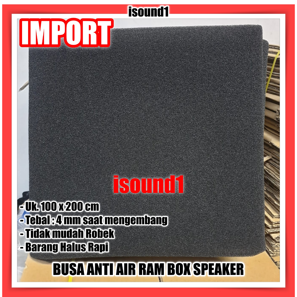 BUSA ANTI AIR RAM/GRILL BOX SPEAKER UKURAN 100 X 200 CM BARANG IMPORT