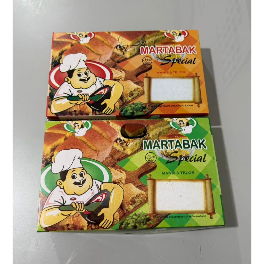 Dus Martabak Motif Kardus Martabak Motif / Box Dus Martabak Manis atau Asin / 21x13x4 / Donat isi 6 