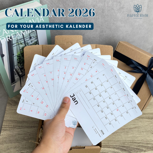 Kalender Meja Calendar 2026 Planner Kalender Duduk Paper.rich