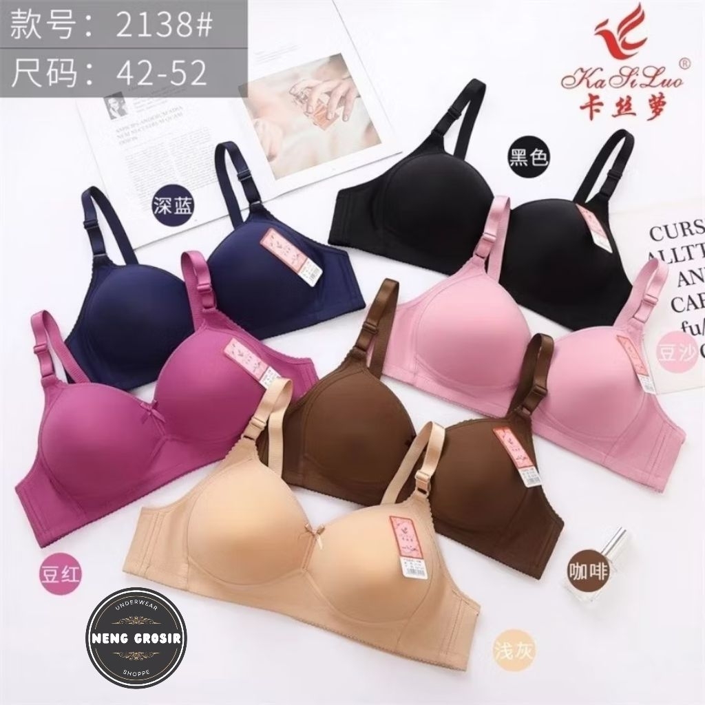 6 PCS  Bra Wanita Tanpa Kawat dan Busa / bra wanita dewasa / grosir bra Wanita lusinan / promo bra w