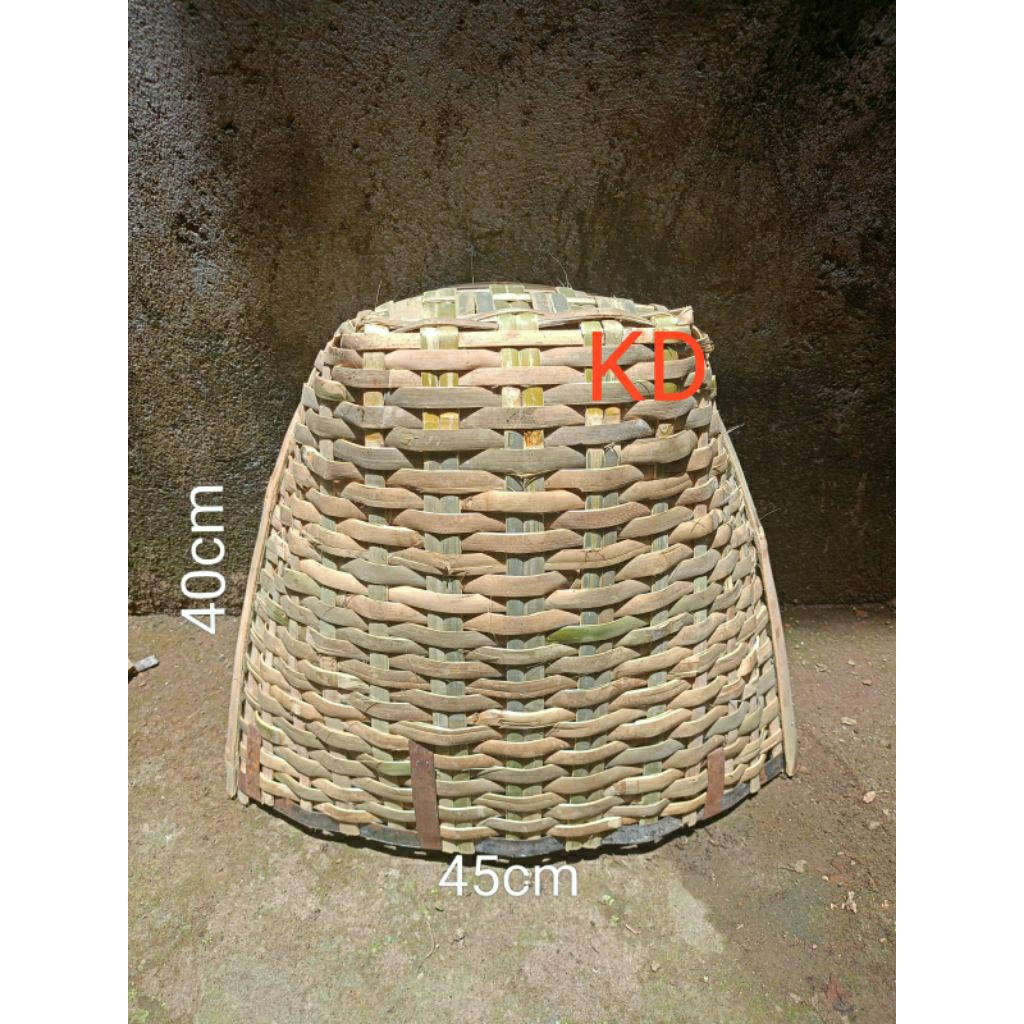 cikrak pengki Tebal kuwat ekrak tempat pembuwang sampah anyaman bambu