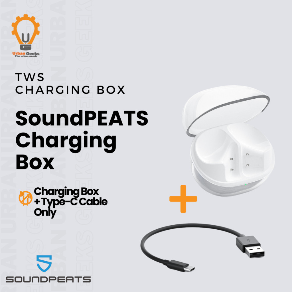 SoundPEATS Replacement Charging Case Kompatibel Banyak Model include Kabel Charger