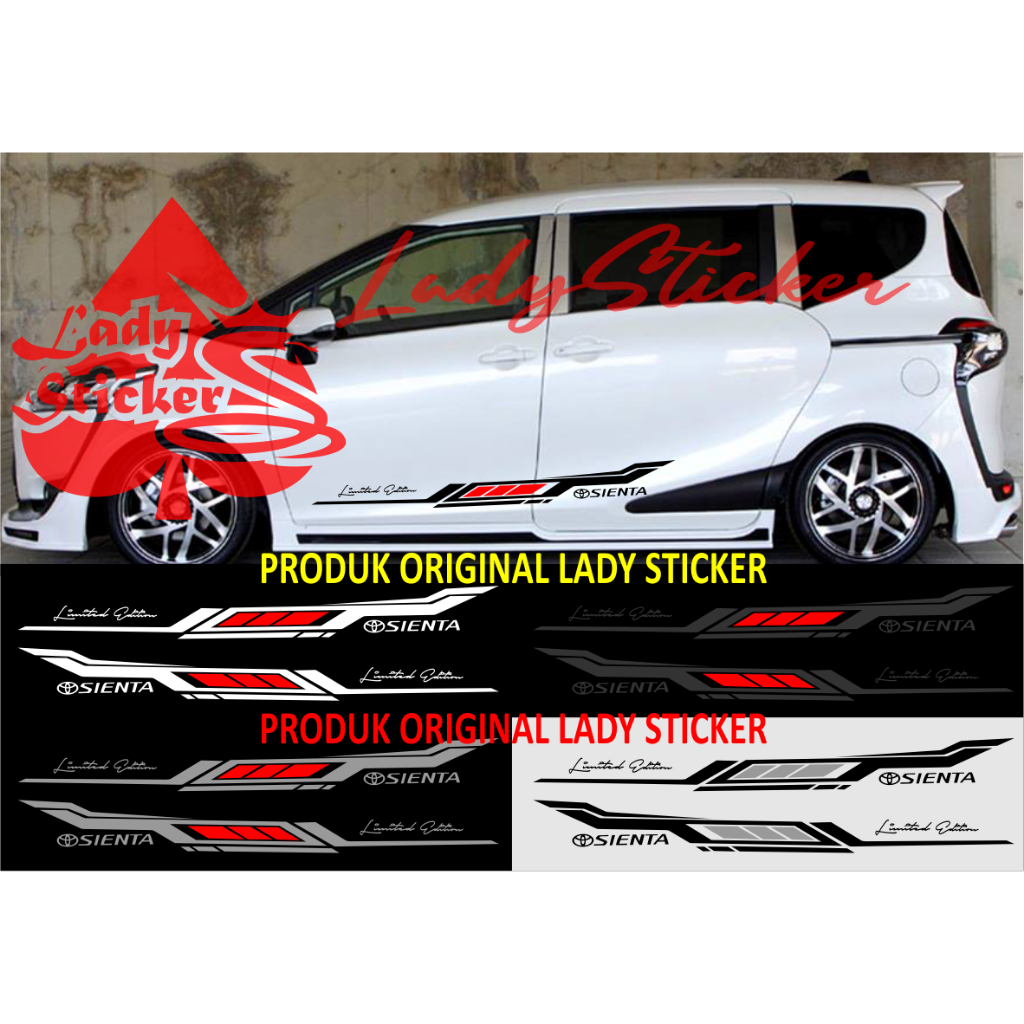 Cutting sticker mobil sienta sticker stiker mobil toyota sienta