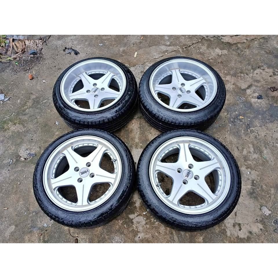 Velg Mobil Bekas Model Celong ANAMBAS HSR R16X7,5X8,75 Baut 4 PCD 4X100 ET25/18 + BAN 195 50 R16