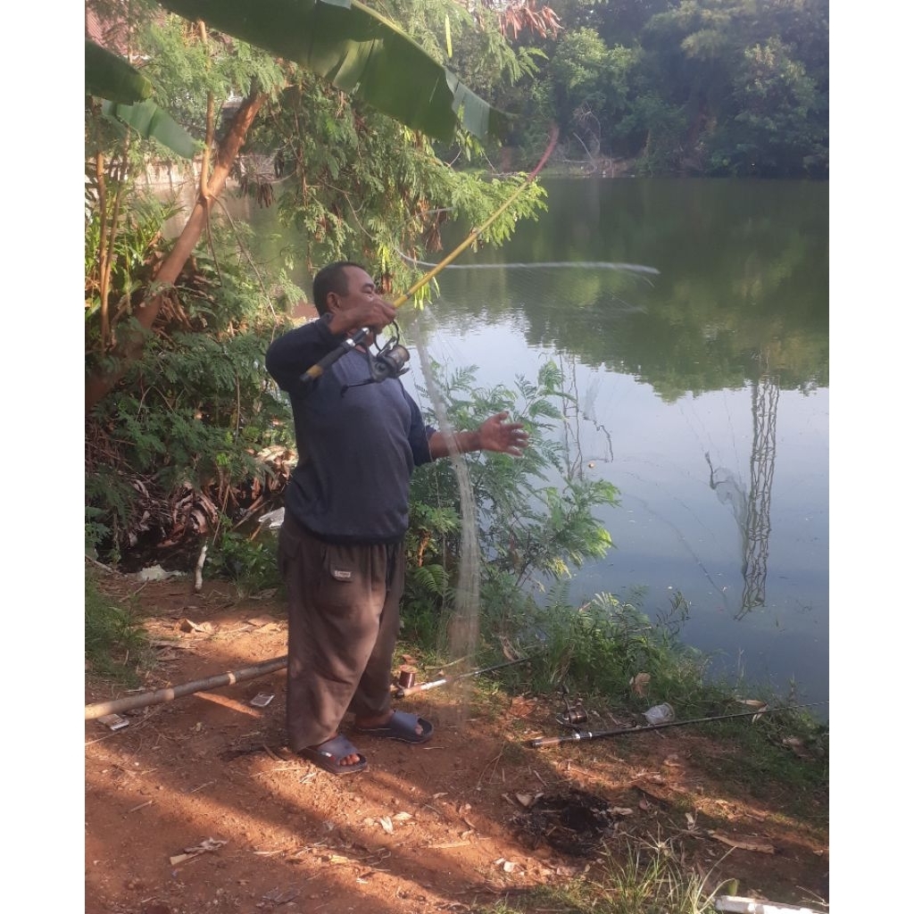 jaring pengganti pancing jaring bendera non besi pemberat senar tebel 020mm untuk semua jenis ikan n