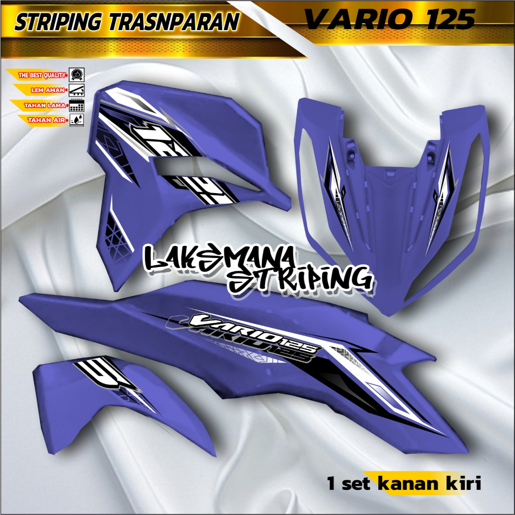 Striping VARIO 125 NEW Stiker Transparan Vario 125 GEN 2 Fariasi stiker MOTOR SIMPEL KONSEP KEREN