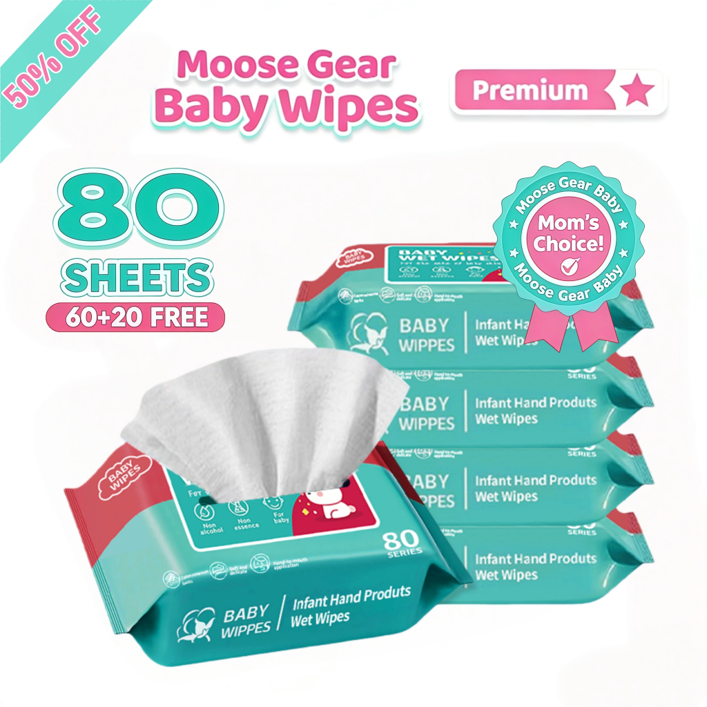 Tisu Basah Bayi 80 Lembar Hemat 5 Pack Tanpa Parfum