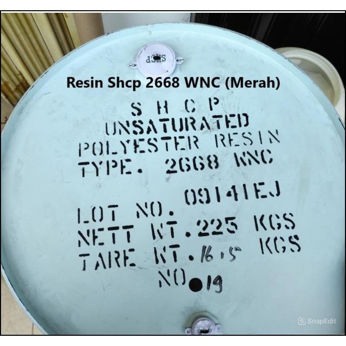 Resin SHCP 2668 WNC 1 Drum - Resin Merah HARGA BISA HUBUNGI ADMIN OK ( HARGA YANG TERCANTUM ADALAH A