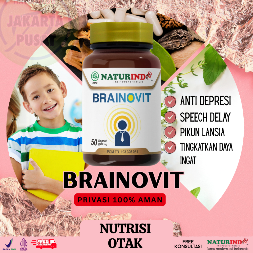 Brainovit Naturindo Multivitamin Obat Vitamin Otak Anak Umur 4 5 6 710 Tahun Daya Ingat Speech Delay