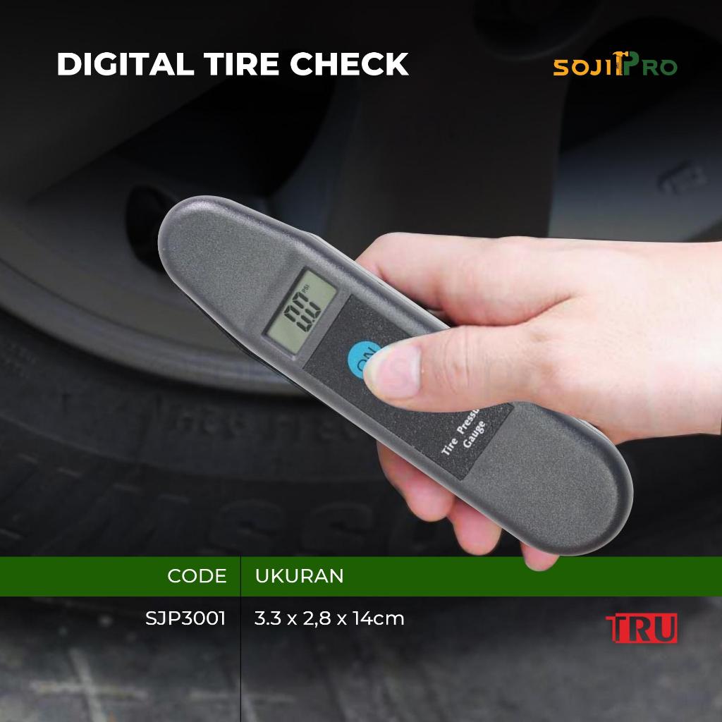 SOJIPRO Alat Tes Tekanan Ban DIGITAL Tire Pressure Check gauge LCD