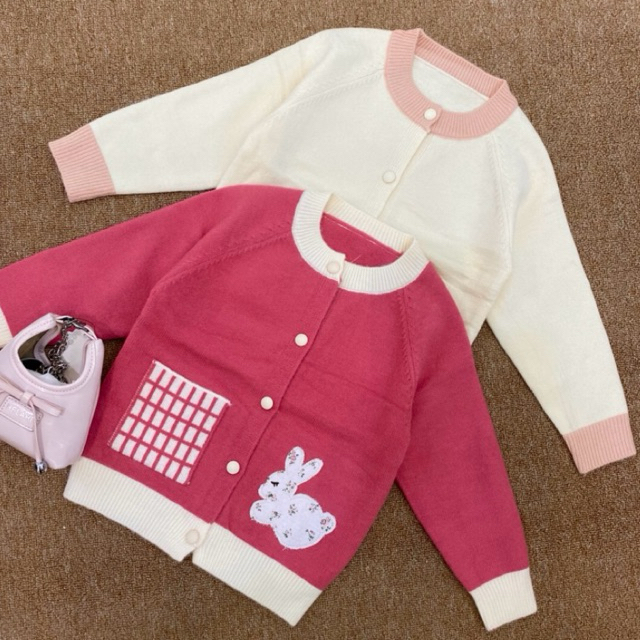 CARDIGAN RAJUT ANAK CEWEK KELINCI