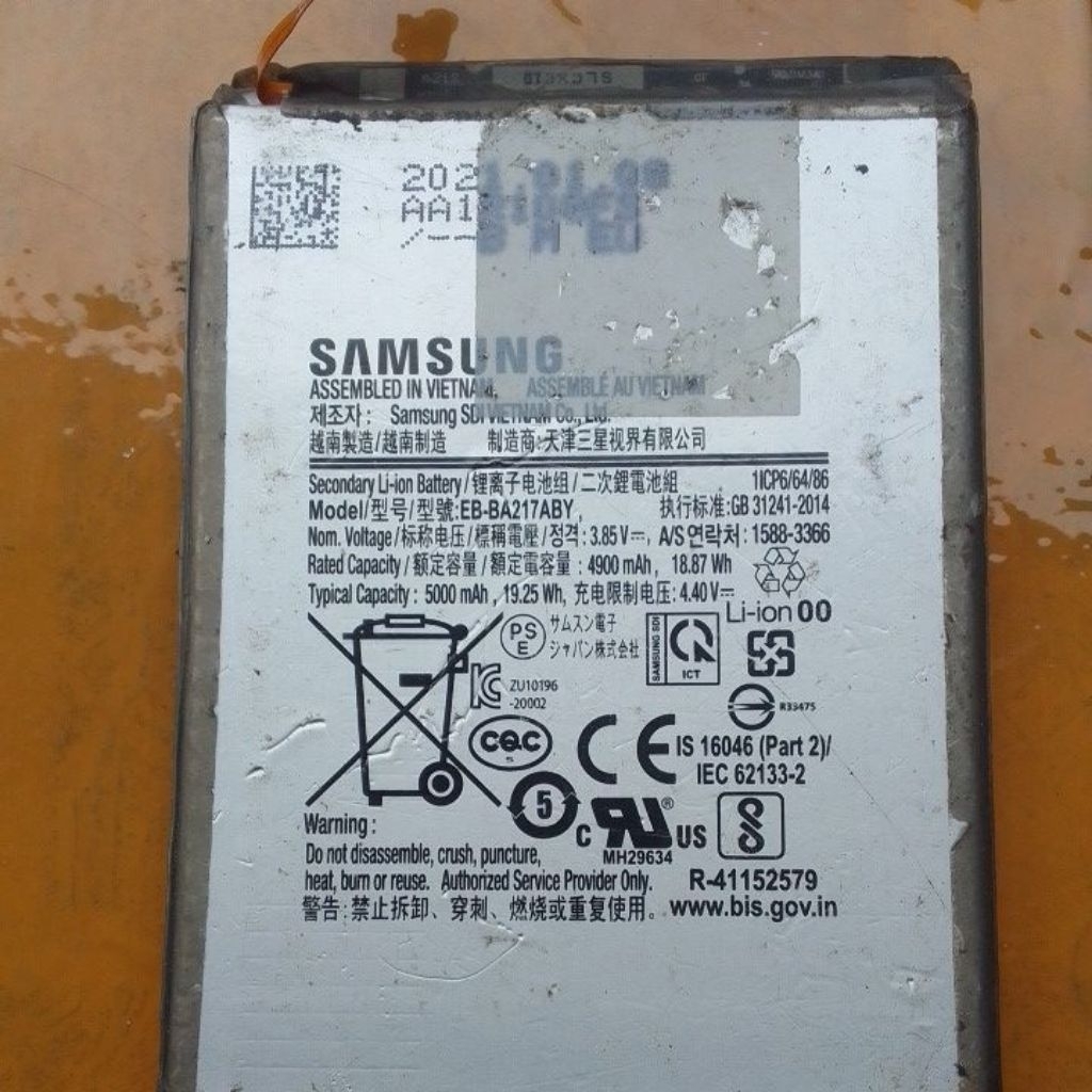 batre eb-ba217aby hp samsung galaxi a21s/a12/ao2 seken