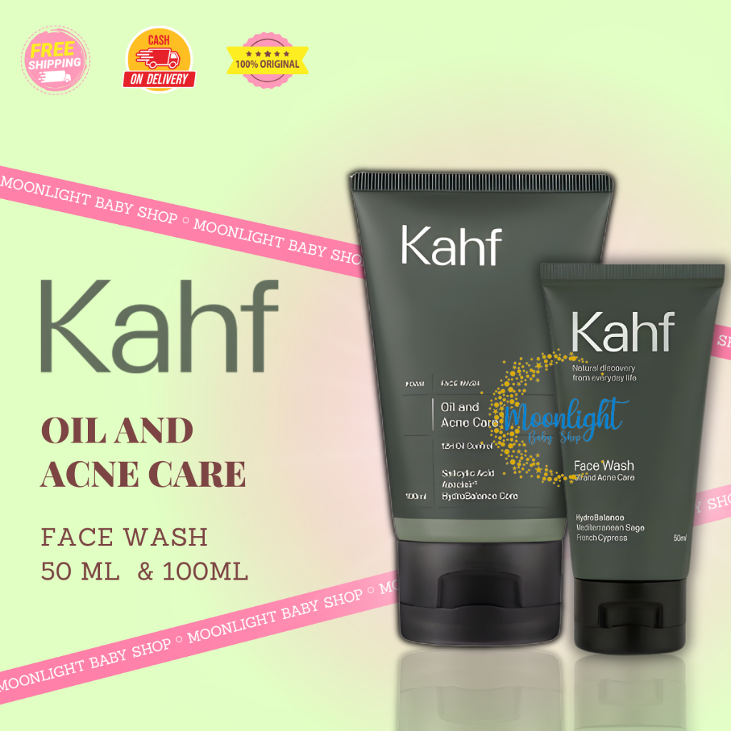 Kahf Oil and Acne Care Face Wash 50ml - 100 ml | Sabun Wajah Pria
