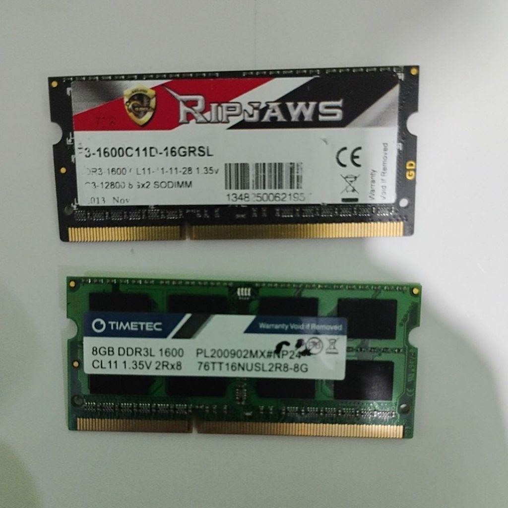 Ram laptop ddr3l 8gb