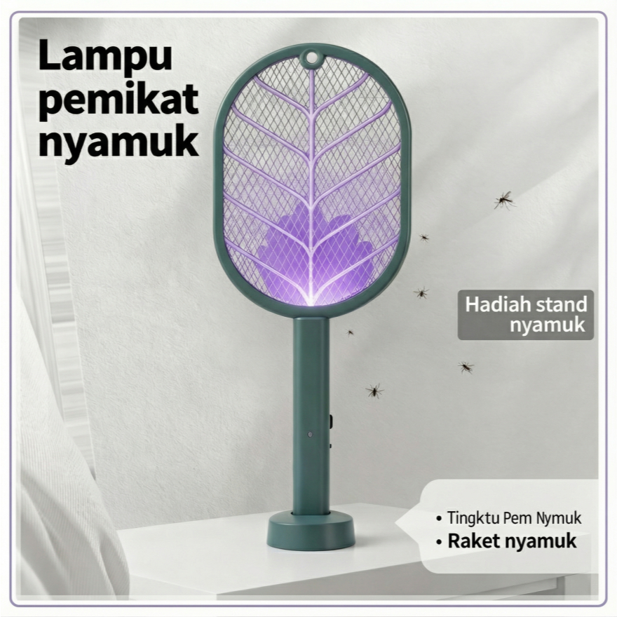 Raket Nyamuk Elektrik Charge Original Awet Murah 2in1 perangkap nyamuk Perangkap nyamuk