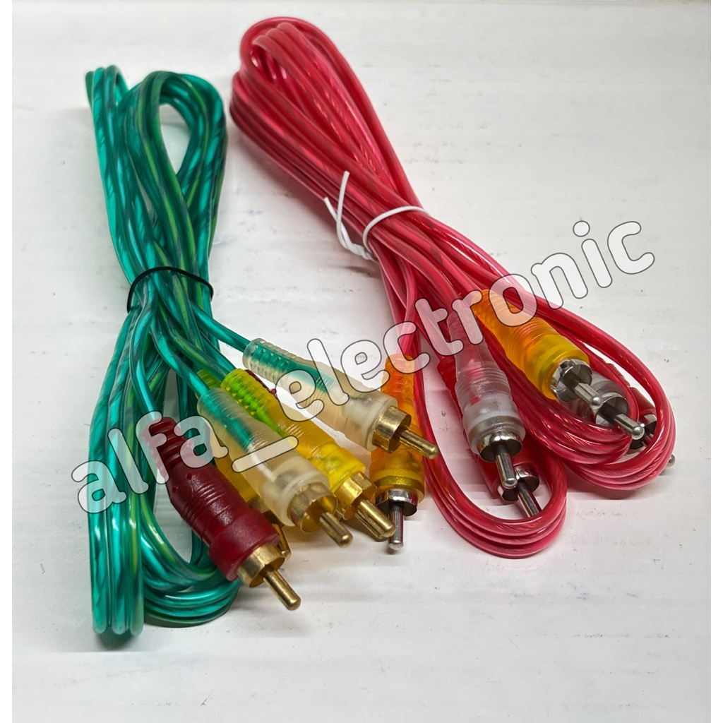 KABEL AUDIO RCA 3-3 KABEL JACK AUDIO RCA TRANSPARAN
