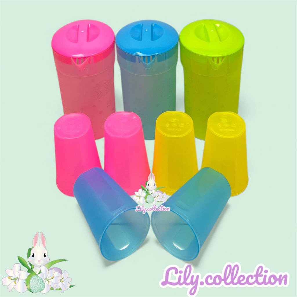 Teko Plastik Murah Grosir | Teko Set Gelas | Teko Beranak Plastik Set Gelas - LILYCOLLECTION