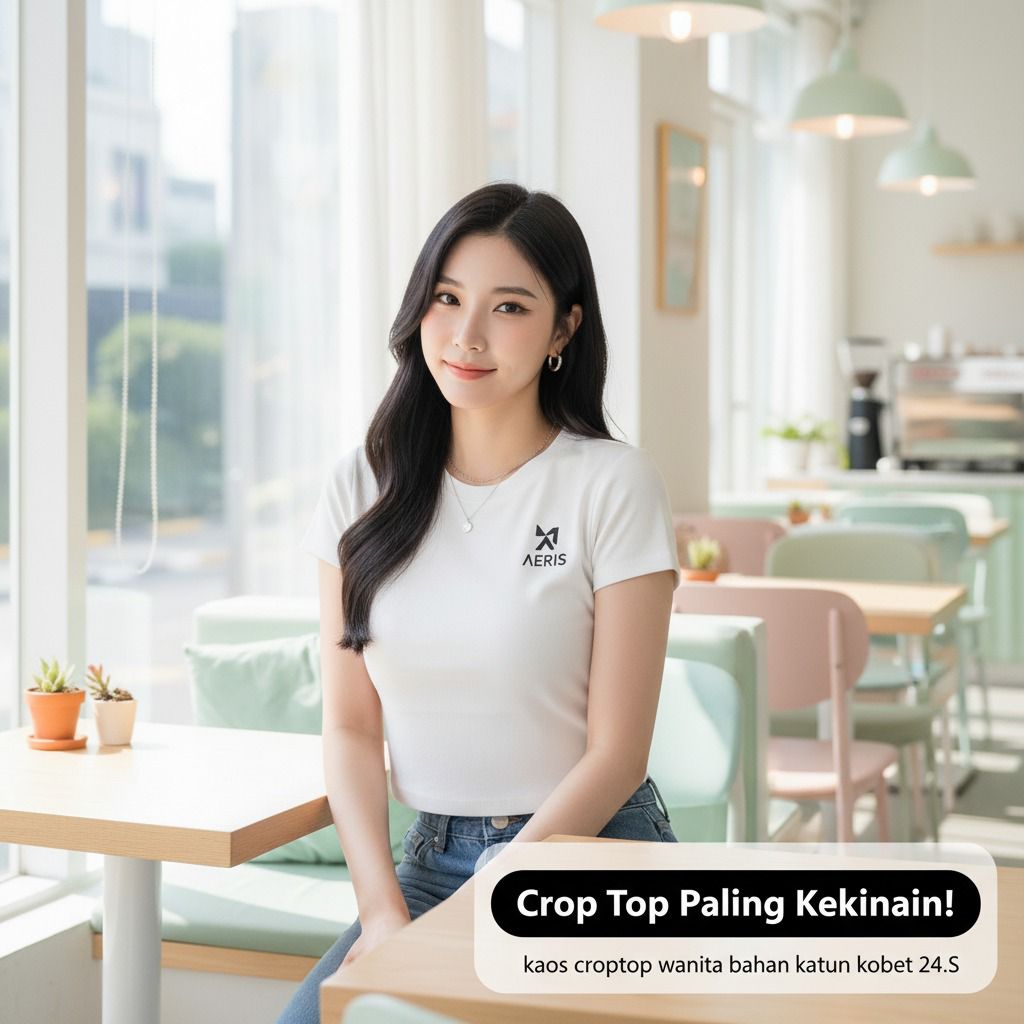 AERIS Kaos Crop Top Wanita Lengan Pendek Atasan Wanita  Kaos Wanita  Baju Crop Top