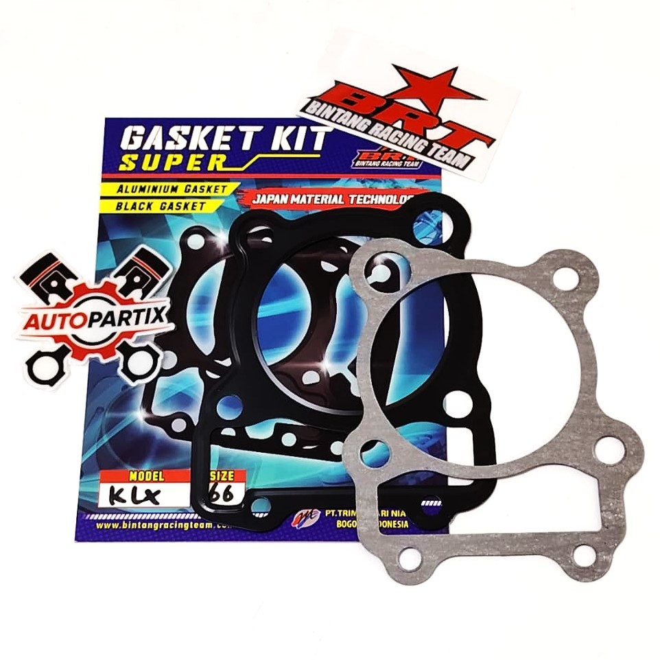 PAKING ATAS BAWAH BRT 66 mm KLX D TRACKER GASKET BRT PAKING BLOK HEAD 66mm KLX 140 KLX 150 DTRACKER 