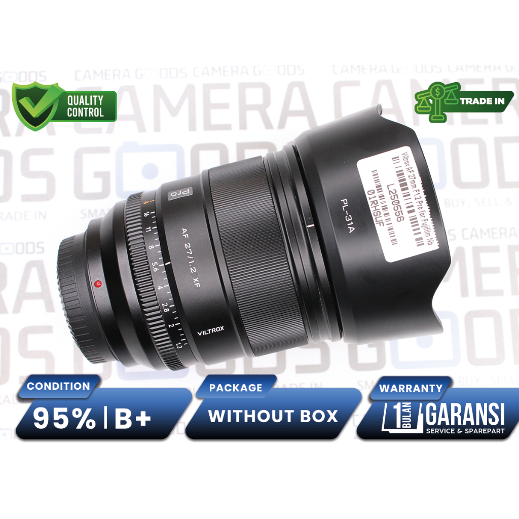 Lensa Viltrox AF 27mm F1.2 STM ASPH ED IF PRO Autofocus Lens for Fuji X Second Bekas Grade B+ - L250