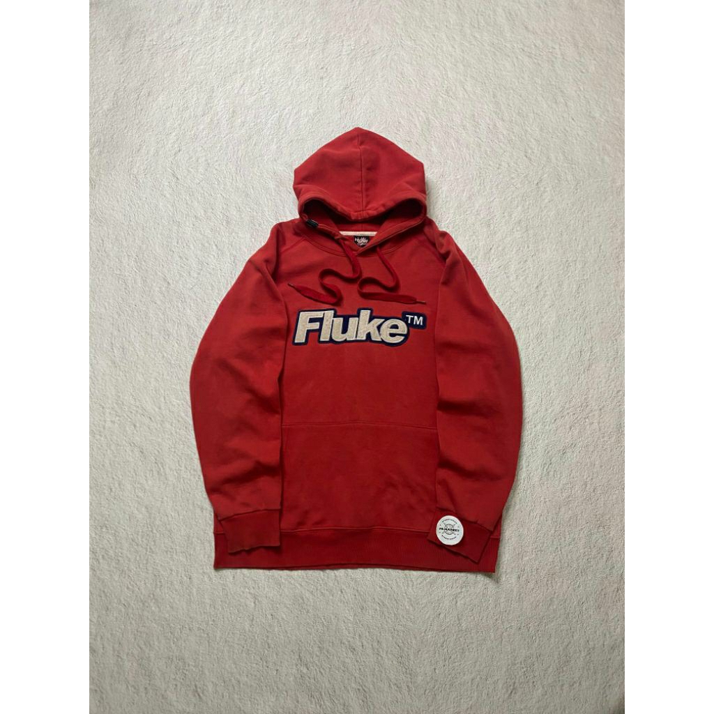Hoodie Fluke Skateboard Logo Bordir