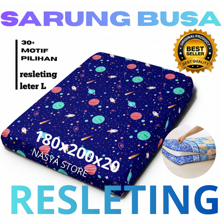 promosarung kasur busa resleting no 1 180x200 tebal 20 cm karakter dan bunga untuk anak cewek - cowo