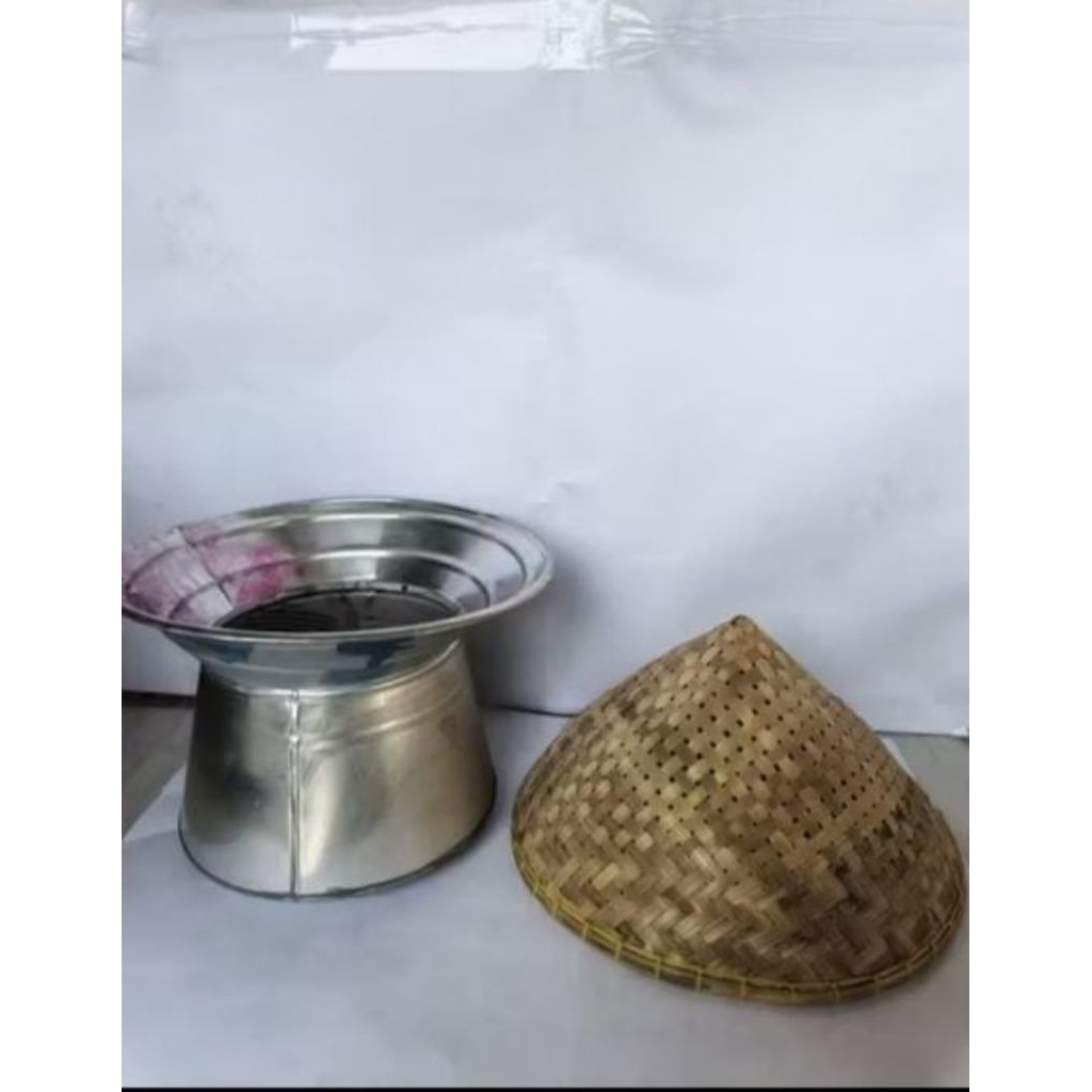 Seeng dangdang/ kukusan nasi. aluminium koran ukuran pendek ( free kukusan bambu )