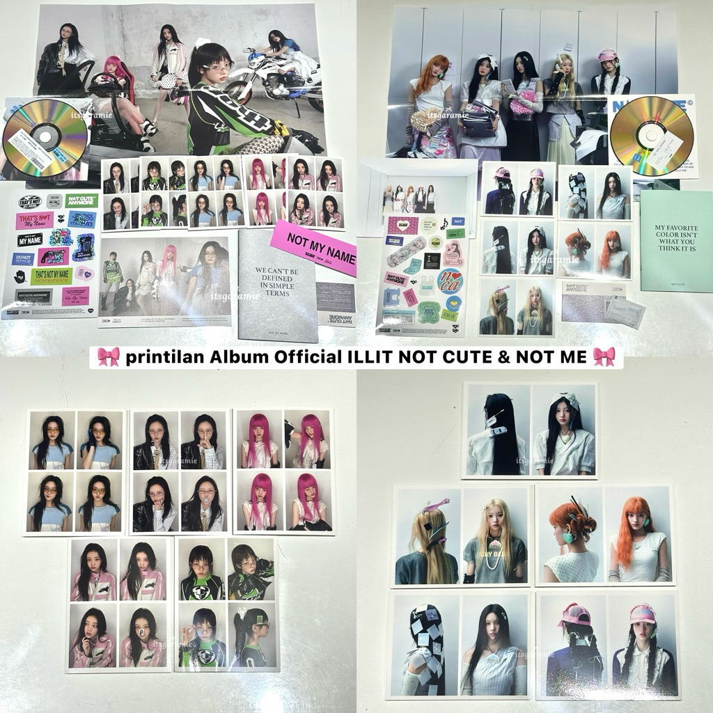 [READY INA] Album Only illit Not Cute Anymore (read desc) - Not Cute ver & Not Me ver pob sticker po