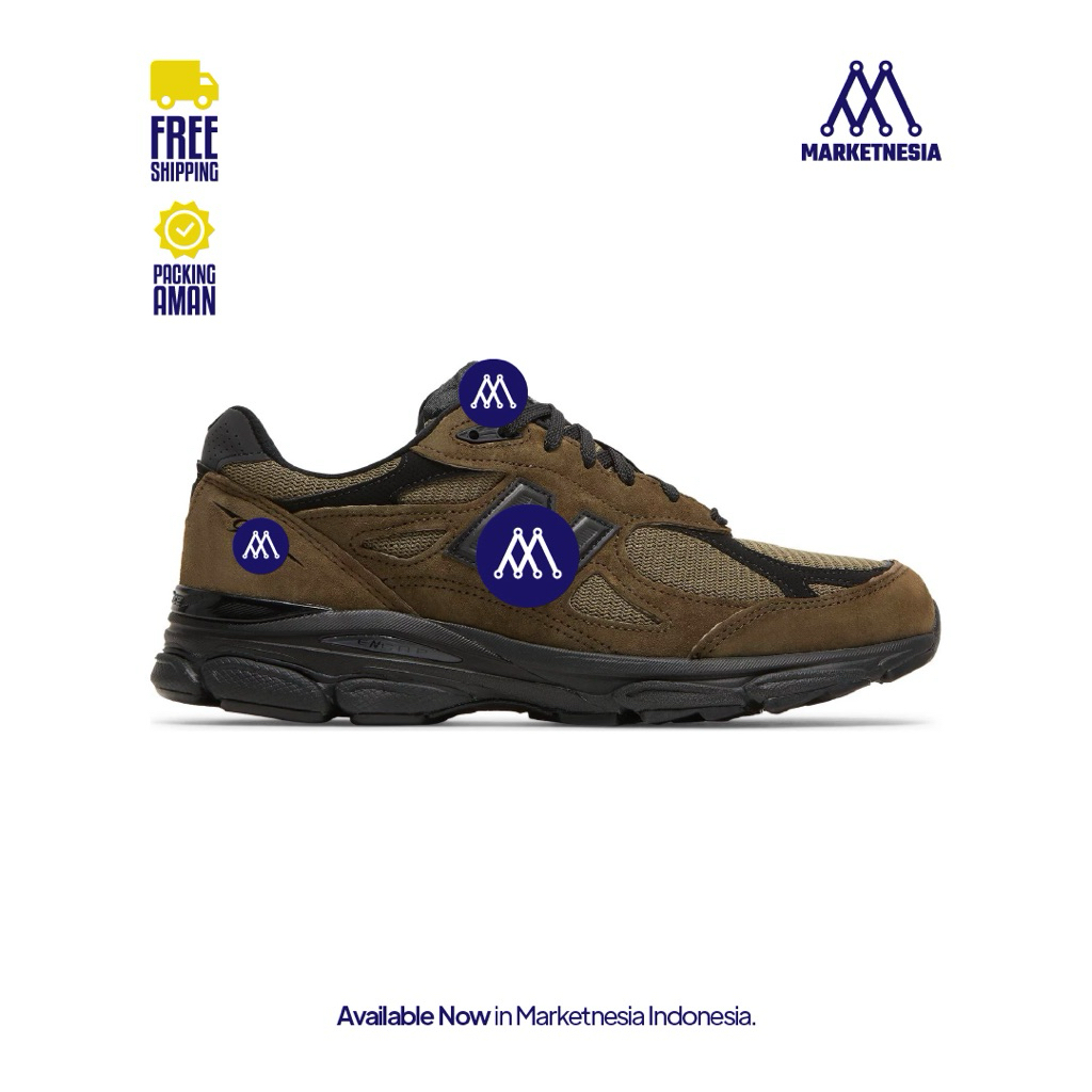 Sepatu 990v3 Brown Black 100% BNIB