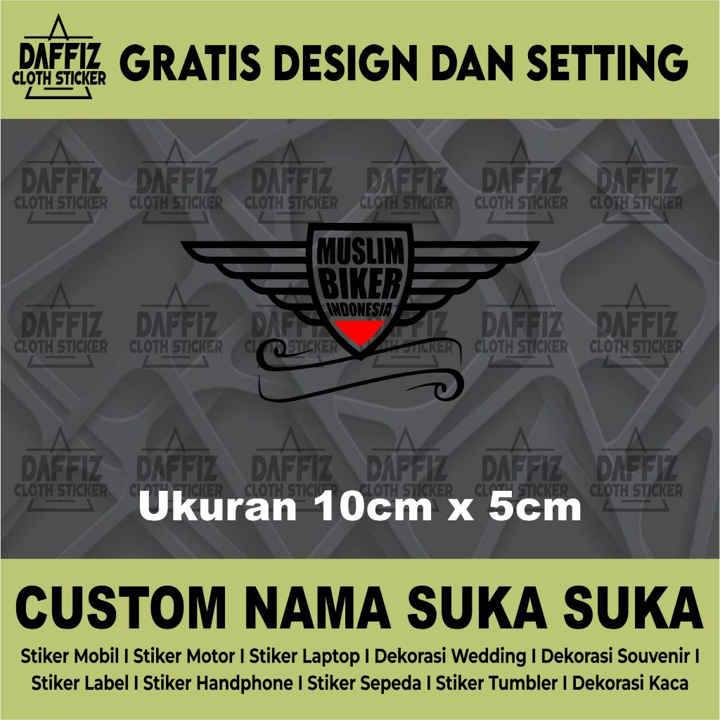 STIKER CUSTOM MUSLIM BIKERS