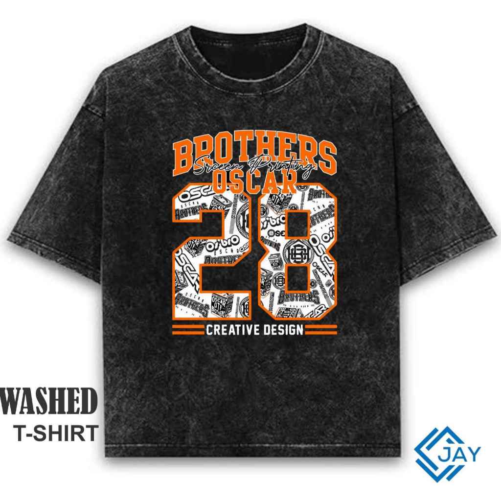 Kaos Oversize Washed ''' BROTHERS OSCAR " Pria | Kaos WAshed Pria | Kaos Stone Washed | Kaos Oversiz