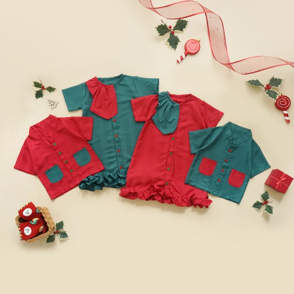 12.12 BIG SALE Beeboodesign | Baju Natal | DRESS Natal anak | Kemeja Natal Anak | christmas outfit |