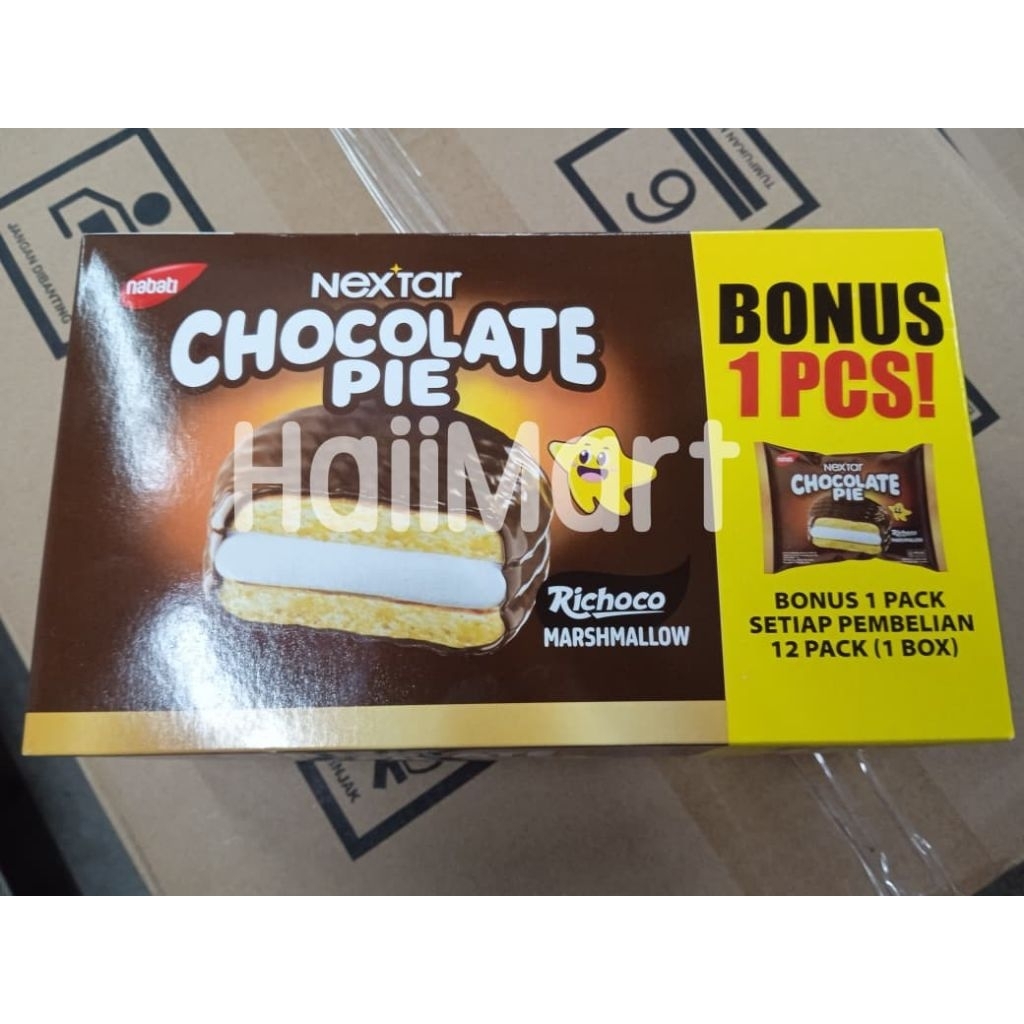 Nabati Nextar ChocoPie 1Box 12+1 ll Nextar Chocolate Pie Richoco 312gr Kue Coklat Ori Termurah